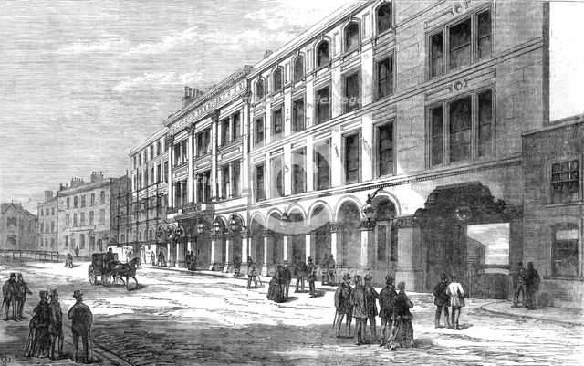 Scene of the calamity at the Bristol Theatre, 1870. Creator: Unknown.