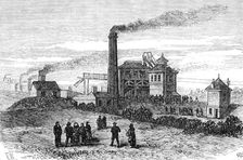 Scene of the Colliery Disaster at Barnsley, 1883. Creator: Unknown