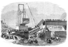 Scene of the disaster at Beloeil Bridge...Canada, 1864. Creator: Unknown