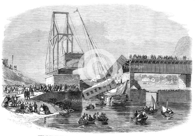 Scene of the disaster at Beloeil Bridge...Canada, 1864. Creator: Unknown.