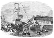 Scene of the disaster at Beloeil Bridge...Canada, 1864. Creator: Unknown