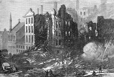 Scene of the explosion at Tradeston Flour-Mills, Glasgow, 1872. Creator: Unknown