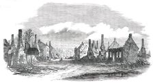 Scene of the Fire at Cottenham - sketched from Lambs Corner, 1850. Creator: Unknown