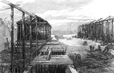 Scene of the fire at Kentish-Town Station, 1872. Creator: Unknown