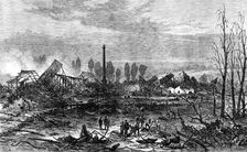 Scene of the gun-cotton explosion at Stowmarket, 1871. Creator: Unknown