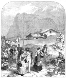 Scene of the landslip at the Savoy Mouth of the Mont Cenis Tunnel, 1872. Creator: Unknown