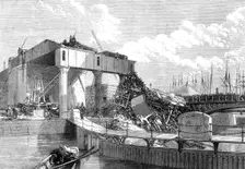 Scene of the railway accident at Swansea, 1865. Creator: Unknown