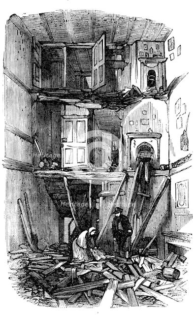 Scene of the Recent Accident at Cork, 1856.  Creator: Unknown.