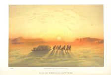 Scene of the sleigh journey to the north, 1873. Creator: Unknown