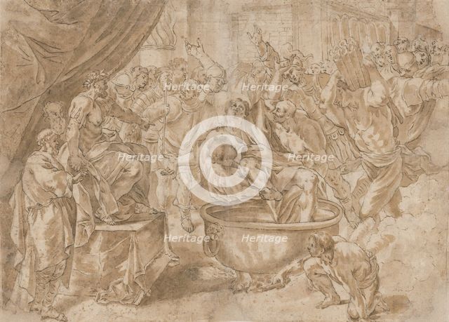 Scene of the torture of St. John on Patmos, 1501/1600. Creator: Unknown.