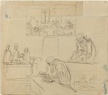 Scene of the Tribunal (The Verdict). Creator: Honore Daumier