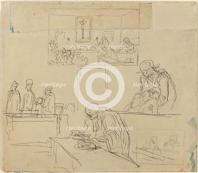 Scene of the Tribunal (The Verdict). Creator: Honore Daumier.