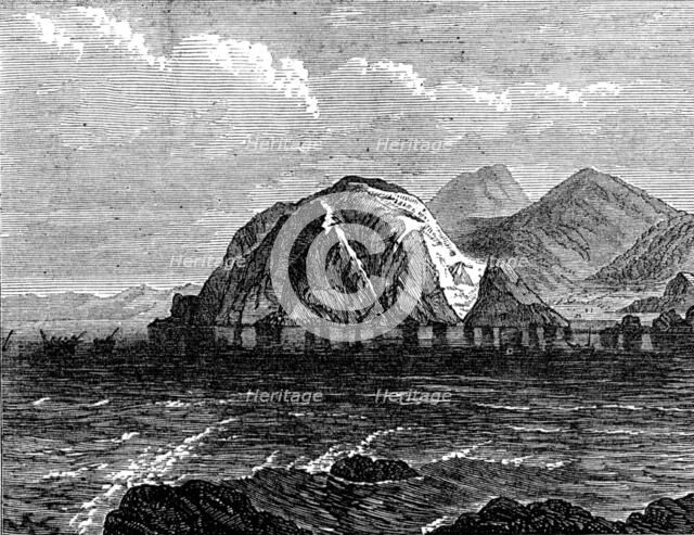 Scene of the wreck of the mail-steamer Nil on the Coast of Japan, 1874. Creator: Unknown.