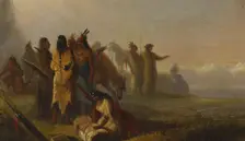 Scene of Trappers and Indians, before 1842. Creator: Alfred Jacob Miller