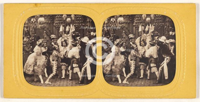 Scene of unidentified play, about 1860. Creator: E Lamy.
