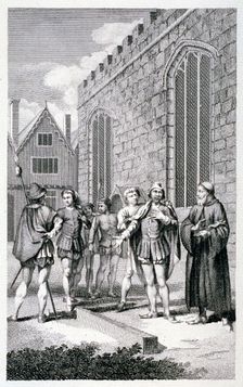 Scene outside the Tower of London, depicting the beheading of Lord Hastings, 1483 (c1850). Artist: Anon