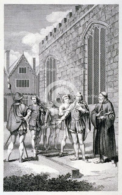 Scene outside the Tower of London, depicting the beheading of Lord Hastings, 1483 (c1850). Artist: Anon
