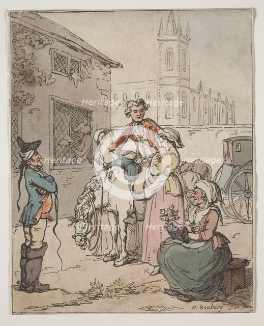 Scene Outside an Inn. Creator: Henry William Bunbury (British, 1750-1811).
