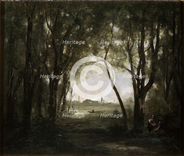 'Scene near a Lake', 1860-1873.  Artist: Jean-Baptiste-Camille Corot    