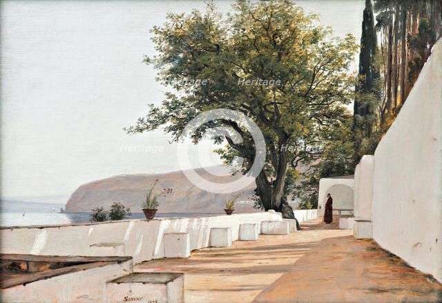 Scene near Sorrento overlooking the Sea, 1835. Creator: Martinus Rorbye.
