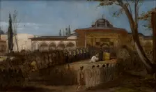 Scene with the Sultan, between 1865-1876. Creator: Stanislaus von Chlebowski