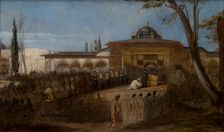 Scene with the Sultan, between 1865-1876. Creator: Stanislaus von Chlebowski