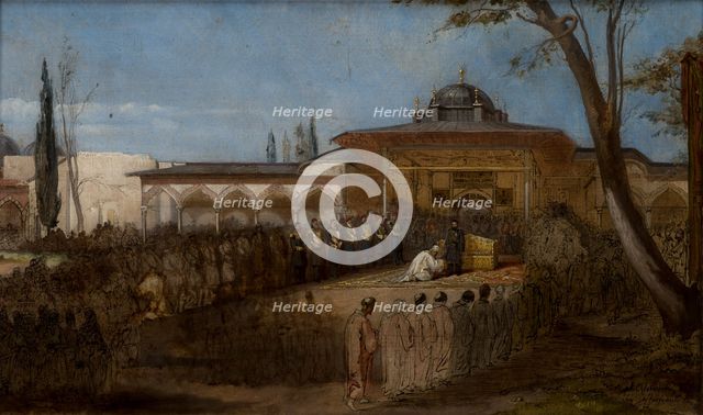 Scene with the Sultan, between 1865-1876. Creator: Stanislaus von Chlebowski.