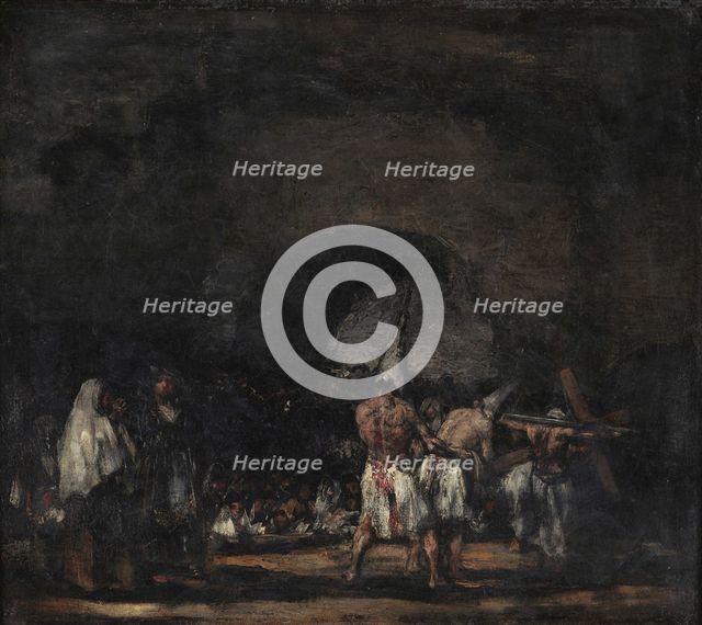 Scene with Flagellants, c1808. Creator: Goya, Francisco, de (1746-1828).