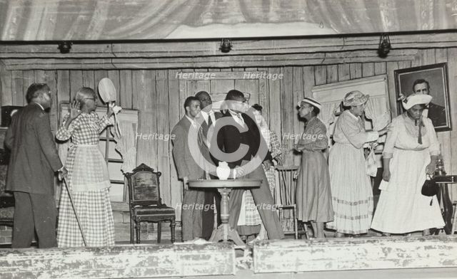Scene with nine people, 1937. Creator: Unknown.