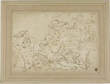 Scene with Nymphs and Satyr, n.d. Creator: Nicolas Loir