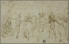 Scene with Soldiers, c.1589. Creator: Ludovico Cardi