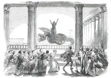 Scene (the last) from the opera of "Medea", 1850. Creator: Unknown