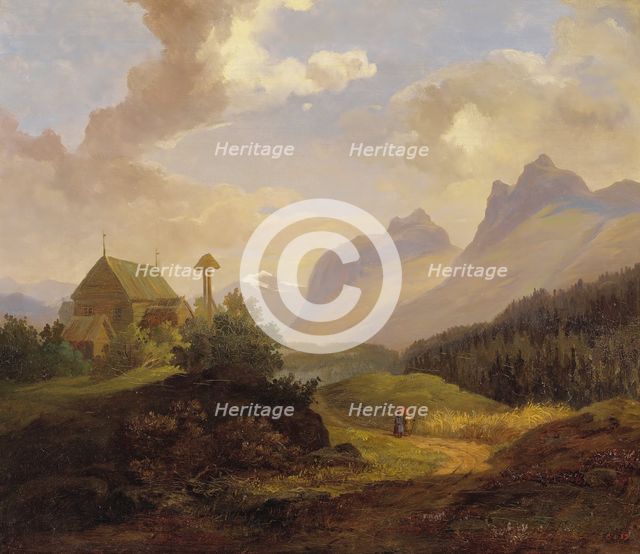 Scenery from Kvikkjokk, 1859. Creator: Charles XV, King of Sweden.