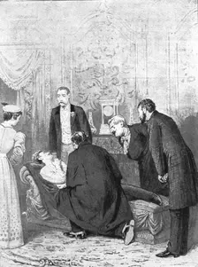 'Scenes now being acted in the London Theatres; "The American" at the Opera Comique Theatre 1891. Creator: Edward Frederick Brewtnall