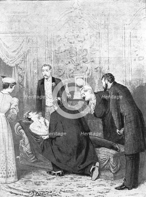 ''Scenes now being acted in the London Theatres; "The American" at the Opera Comique Theatre', 1891. Creator: Edward Frederick Brewtnall.