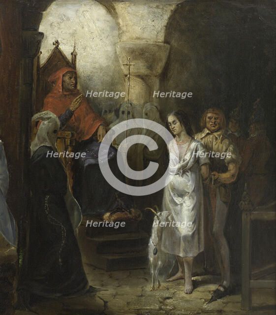 Scenes of Notre-Dame de Paris, 1832. Creator: Antoine Rivoulon.