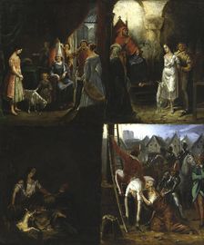 Scenes of Notre-Dame de Paris, 1832. Creator: Antoine Rivoulon