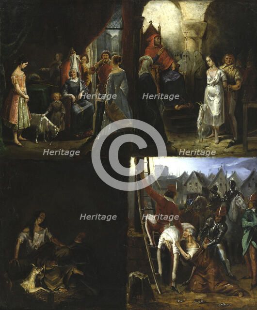 Scenes of Notre-Dame de Paris, 1832. Creator: Antoine Rivoulon.