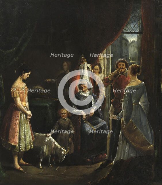 Scenes of Notre-Dame de Paris, 1832. Creator: Antoine Rivoulon.