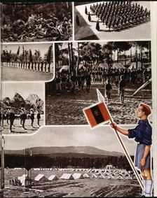 Scenes of children's camps organized by the Spanish Falange