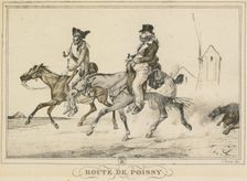 Scenes of Daily Life, Roads and Paths: Road to Poissy..., 1816. Creator: Carle Vernet (French, 1758-1836); Published by Bance