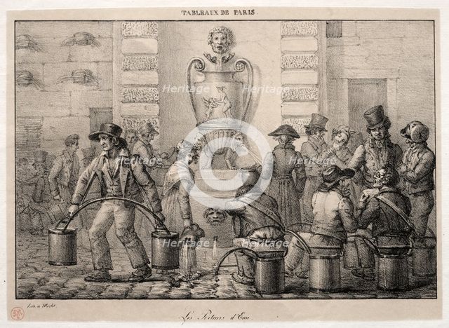 Scenes of Paris: The Water Carriers. Creator: Jean Henri Marlet (French, 1770-1847).