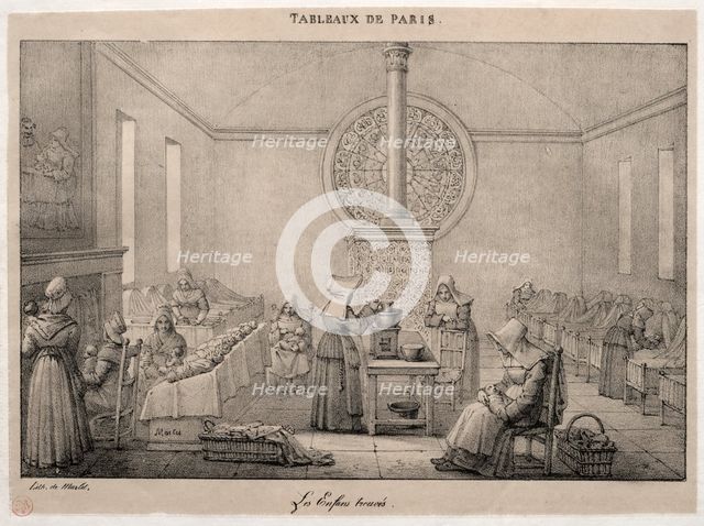 Scenes of Paris: The Foundling Hospital. Creator: Jean Henri Marlet (French, 1770-1847).