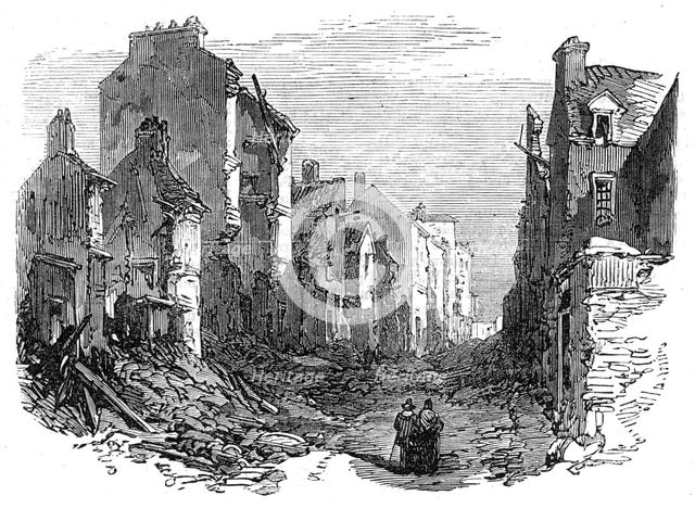 Scenes of the Late War in France: the main street of Garches, 1871. Creator: Unknown.