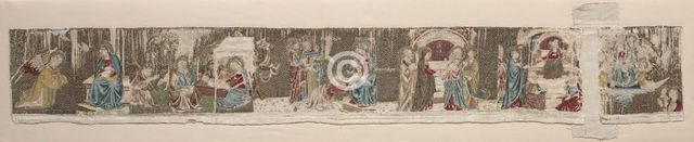 Scenes of the Life of the Virgin, from an Embroidered Altar Frontal, 1330s or 1340s. Creator: Unknown.