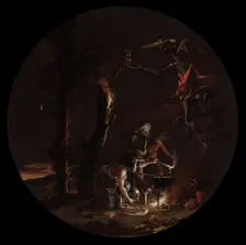 Scenes of Witchcraft: Evening, c. 1645-1649. Creator: Salvator Rosa (Italian, 1615-1673)