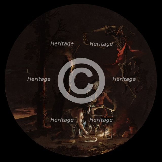 Scenes of Witchcraft: Evening, c. 1645-1649. Creator: Salvator Rosa (Italian, 1615-1673).