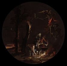 Scenes of Witchcraft: Evening, c. 1645-1649. Creator: Salvator Rosa (Italian, 1615-1673)
