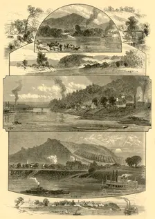 Scenes on the Ohio, Above and Below Cincinnati 1874. Creator: John Filmer