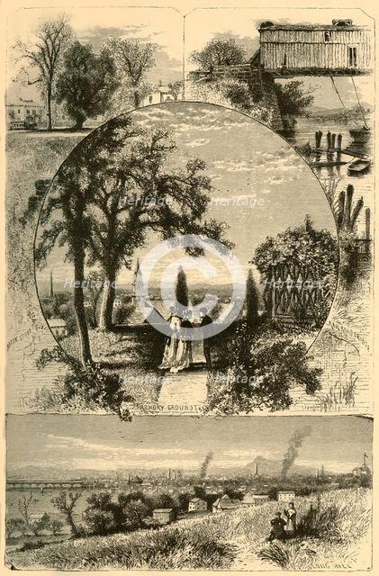 'Scenes at Springfield', 1874.  Creator: John J. Harley.